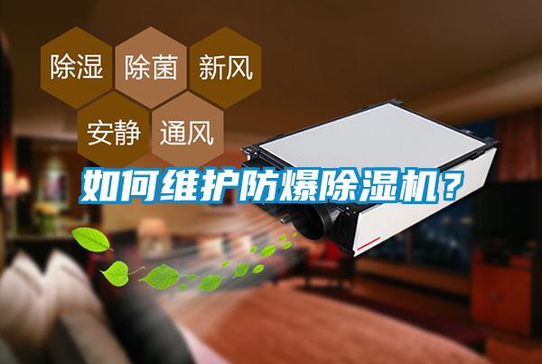 如何維護防爆除濕機？