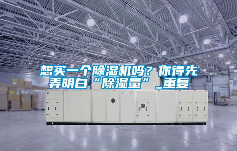 想買一個除濕機嗎？你得先弄明白“除濕量”_重復