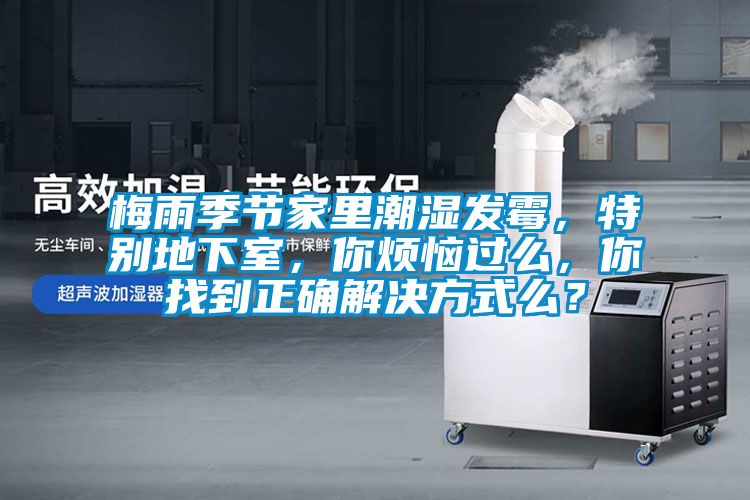 梅雨季節家里潮濕發霉，特別地下室，你煩惱過么，你找到正確解決方式么？